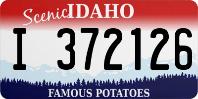 ID license plate I372126