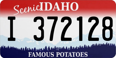 ID license plate I372128
