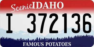 ID license plate I372136