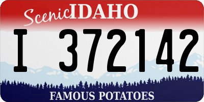 ID license plate I372142