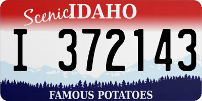ID license plate I372143