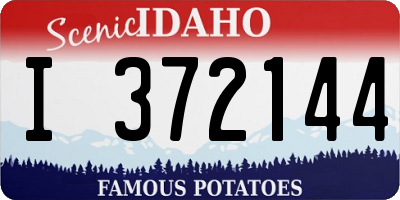ID license plate I372144