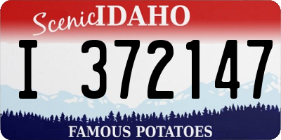 ID license plate I372147