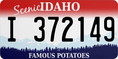 ID license plate I372149