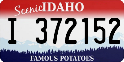 ID license plate I372152