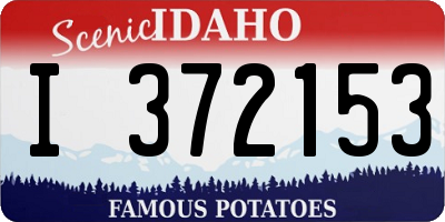 ID license plate I372153