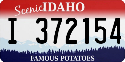 ID license plate I372154