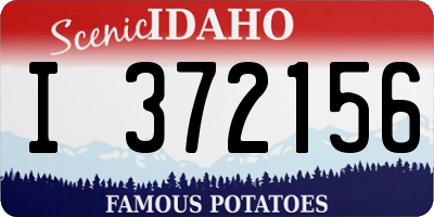 ID license plate I372156