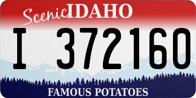 ID license plate I372160