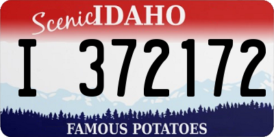 ID license plate I372172