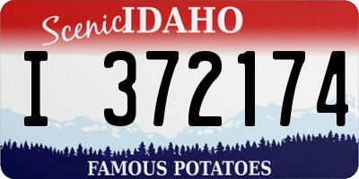 ID license plate I372174