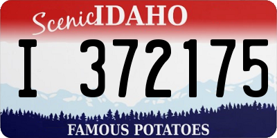 ID license plate I372175