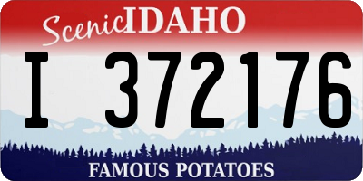 ID license plate I372176