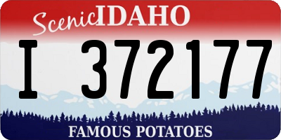 ID license plate I372177
