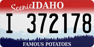 ID license plate I372178