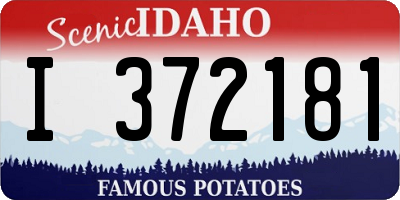 ID license plate I372181