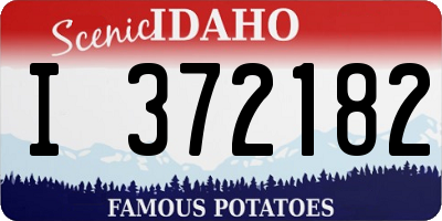 ID license plate I372182
