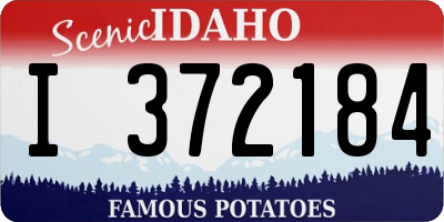 ID license plate I372184