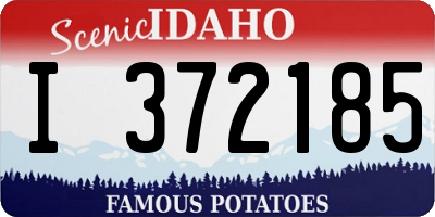 ID license plate I372185
