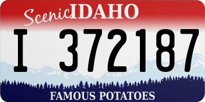 ID license plate I372187