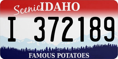 ID license plate I372189
