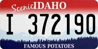 ID license plate I372190