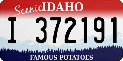 ID license plate I372191