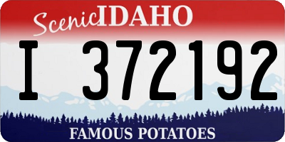 ID license plate I372192