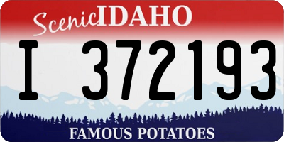 ID license plate I372193
