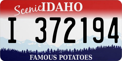 ID license plate I372194