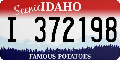 ID license plate I372198