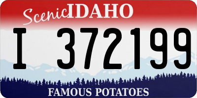ID license plate I372199