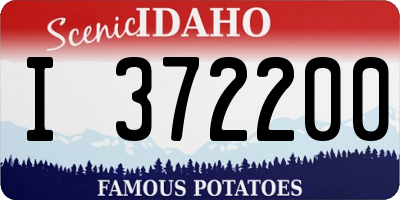 ID license plate I372200