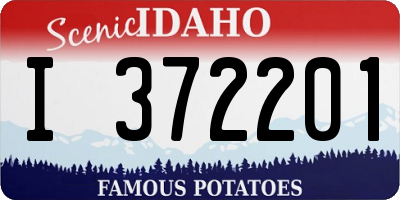 ID license plate I372201