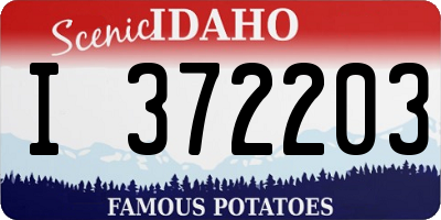 ID license plate I372203