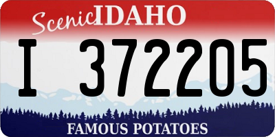 ID license plate I372205