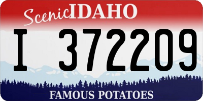 ID license plate I372209