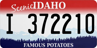 ID license plate I372210