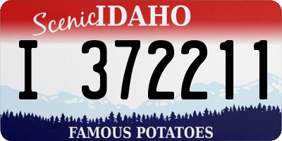 ID license plate I372211