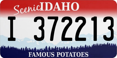 ID license plate I372213