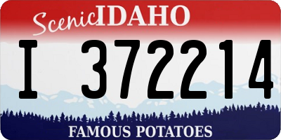 ID license plate I372214