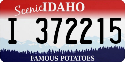 ID license plate I372215