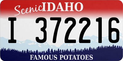 ID license plate I372216