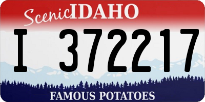 ID license plate I372217