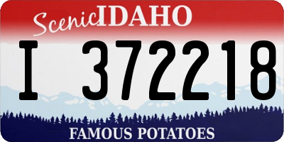 ID license plate I372218