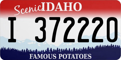 ID license plate I372220