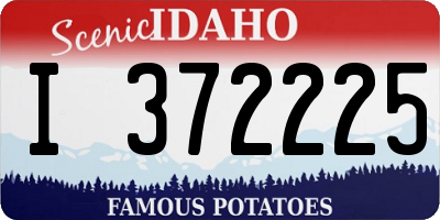 ID license plate I372225