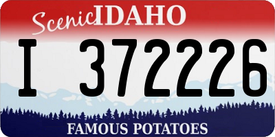 ID license plate I372226