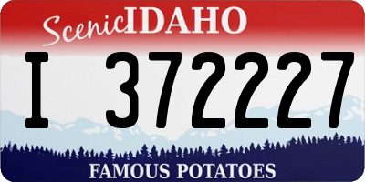 ID license plate I372227