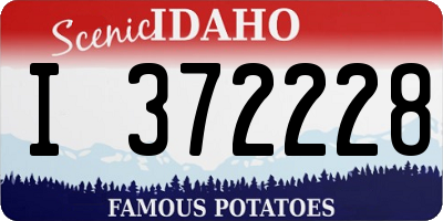 ID license plate I372228